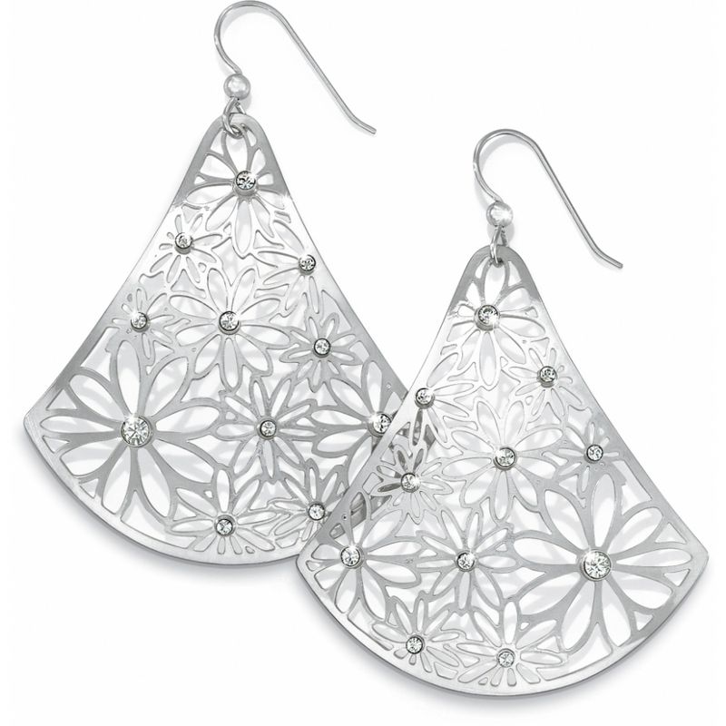 Earrings Trillion French Wire Silver