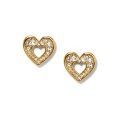 Enchanting Heart Post Earrings Gold
