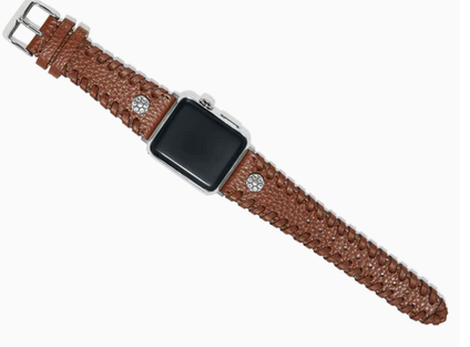 Harlow Laced Brown Leather Apple Watch Band
