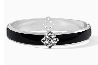 Interlok Noir Bangle - Silver-Black
