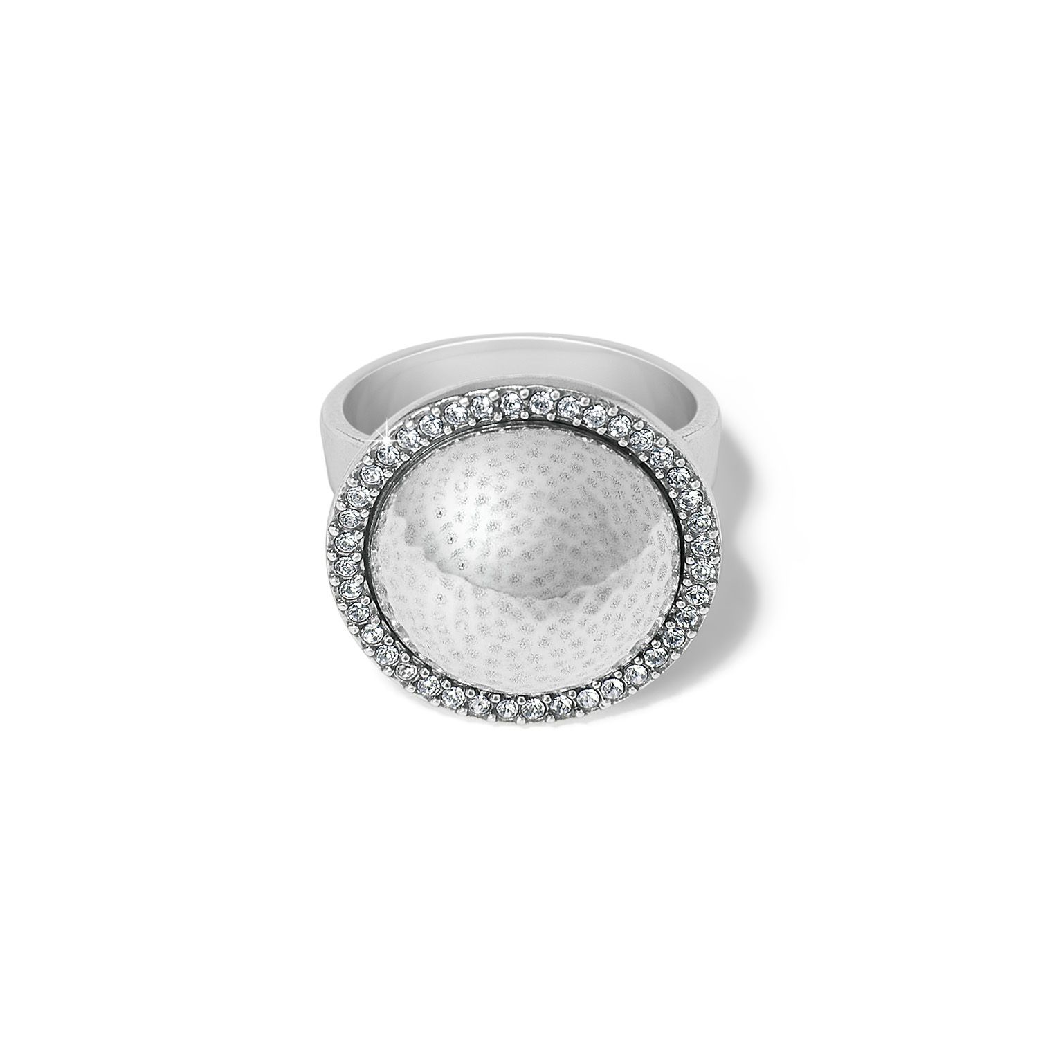 Meridian Geo Dew Domed Ring Silver Size 7