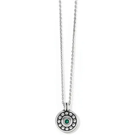 Pebble Dot Medallian Necklace Emerald