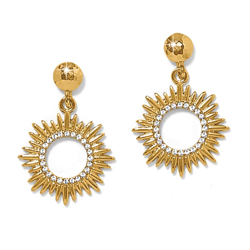 Solara Post Drop Earrings Gold