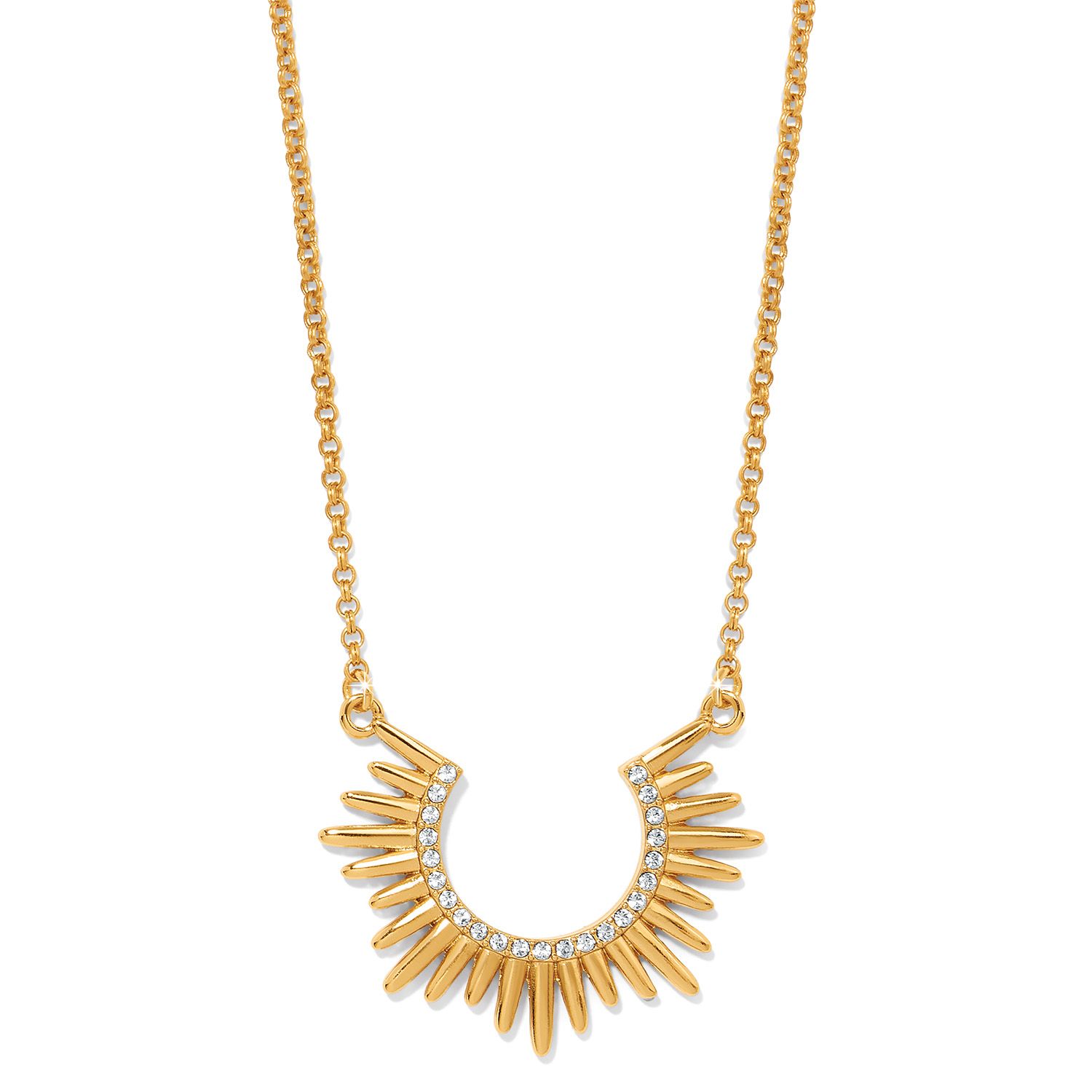 Solara Crescent Necklace Gold