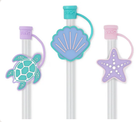 Sea Swirl Straw Topper Set