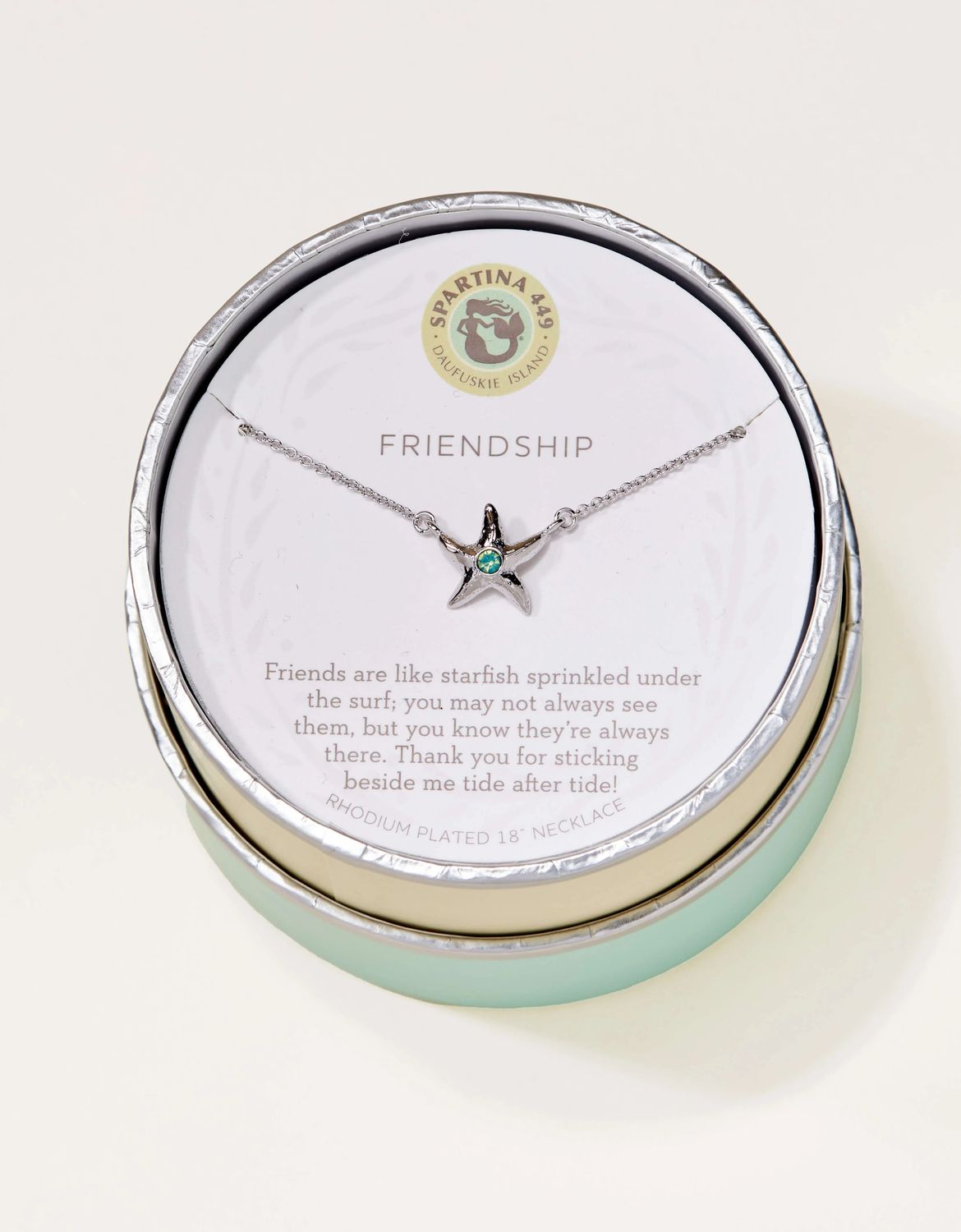 Sea La Vie Necklace 18 in Friendship/Starfish Silver