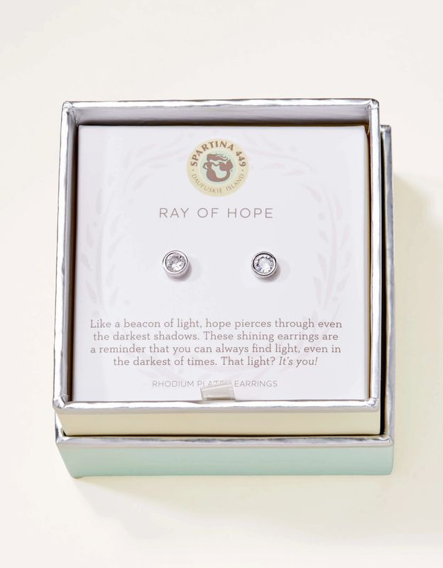 Sea La Vie Stud Earrings Ray of Hope/Gem Silver