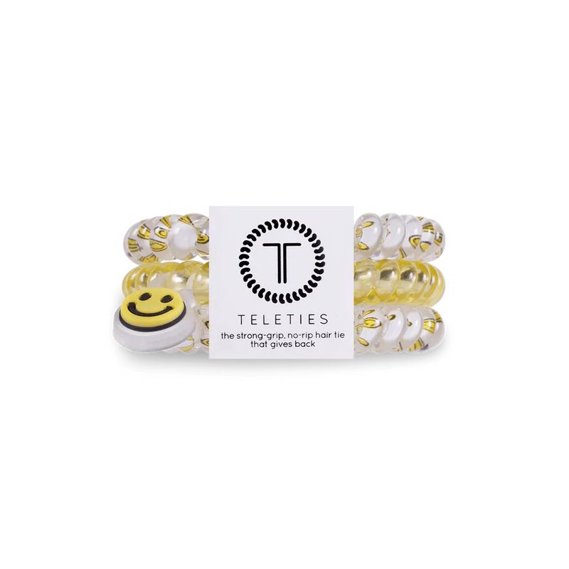 3 Pack Hair Ties Small Miles of Smiles