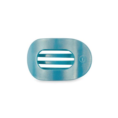 Medium Flat Round Hair Clip Blue Seas