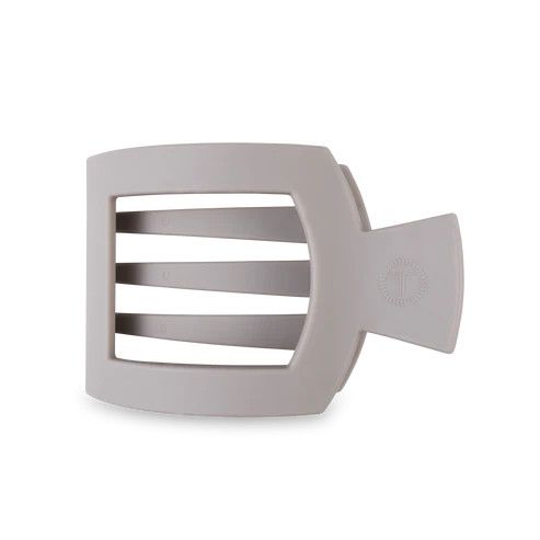 Medium Flat Square Clip Silver Flames