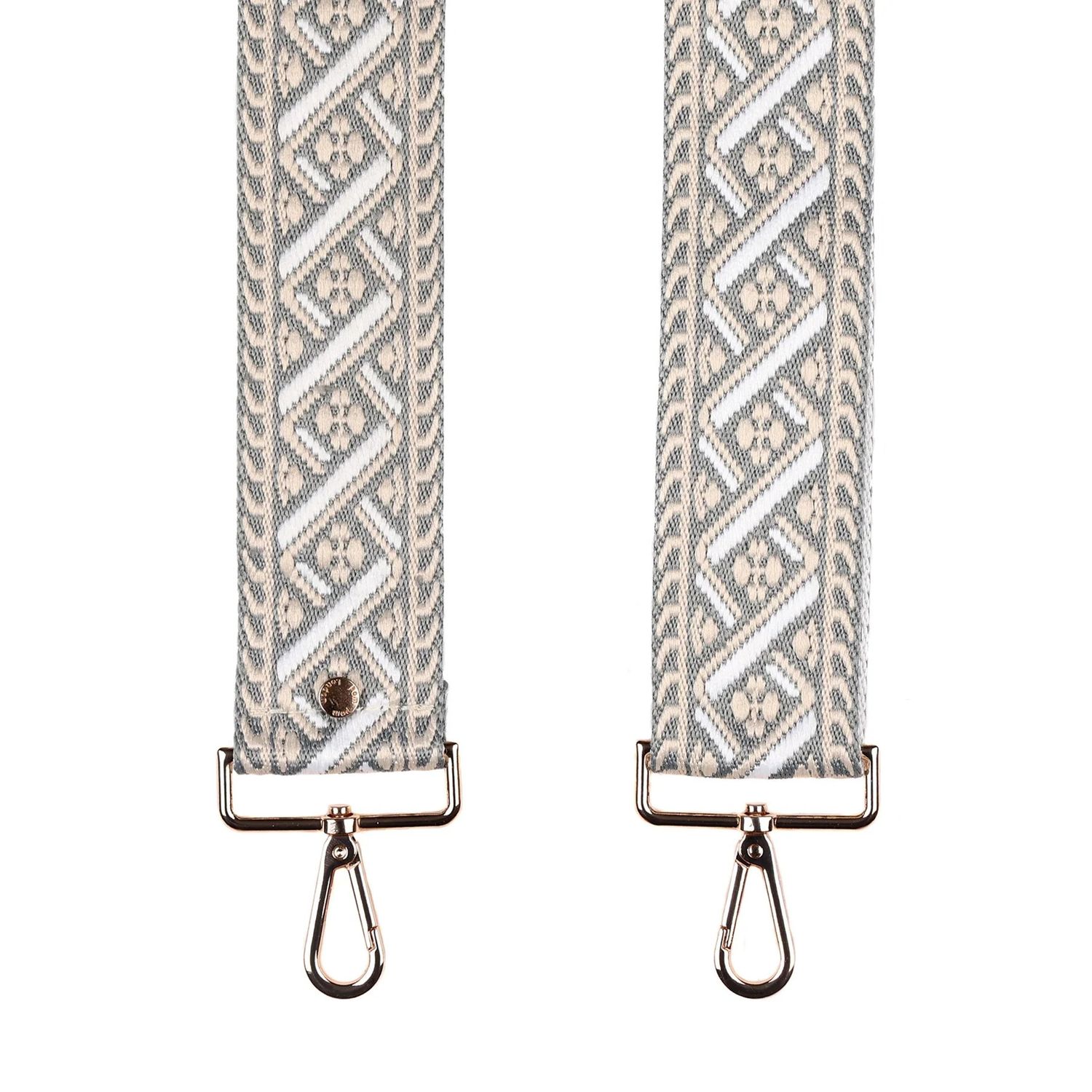 Pom Pom Strap Oatmeal &amp; Grey Tapestry