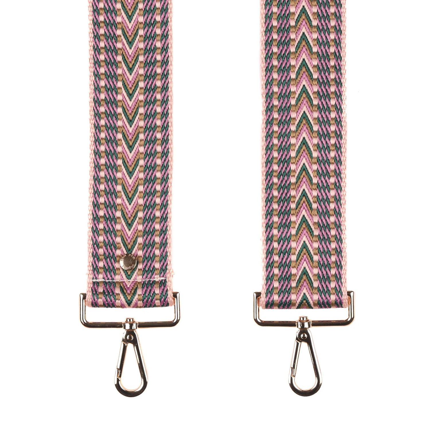 Pom Pom Strap Wood Rose Tribal