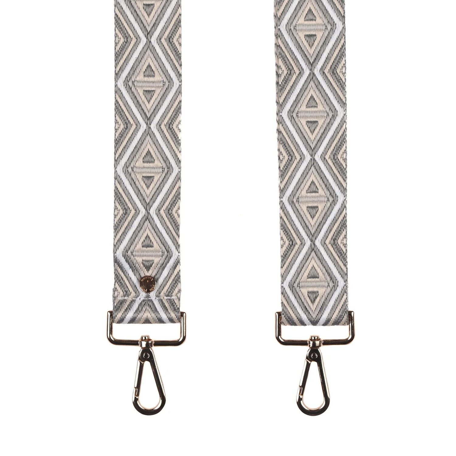 Pom Pom Strap Oatmeal &amp; Grey Mosaic