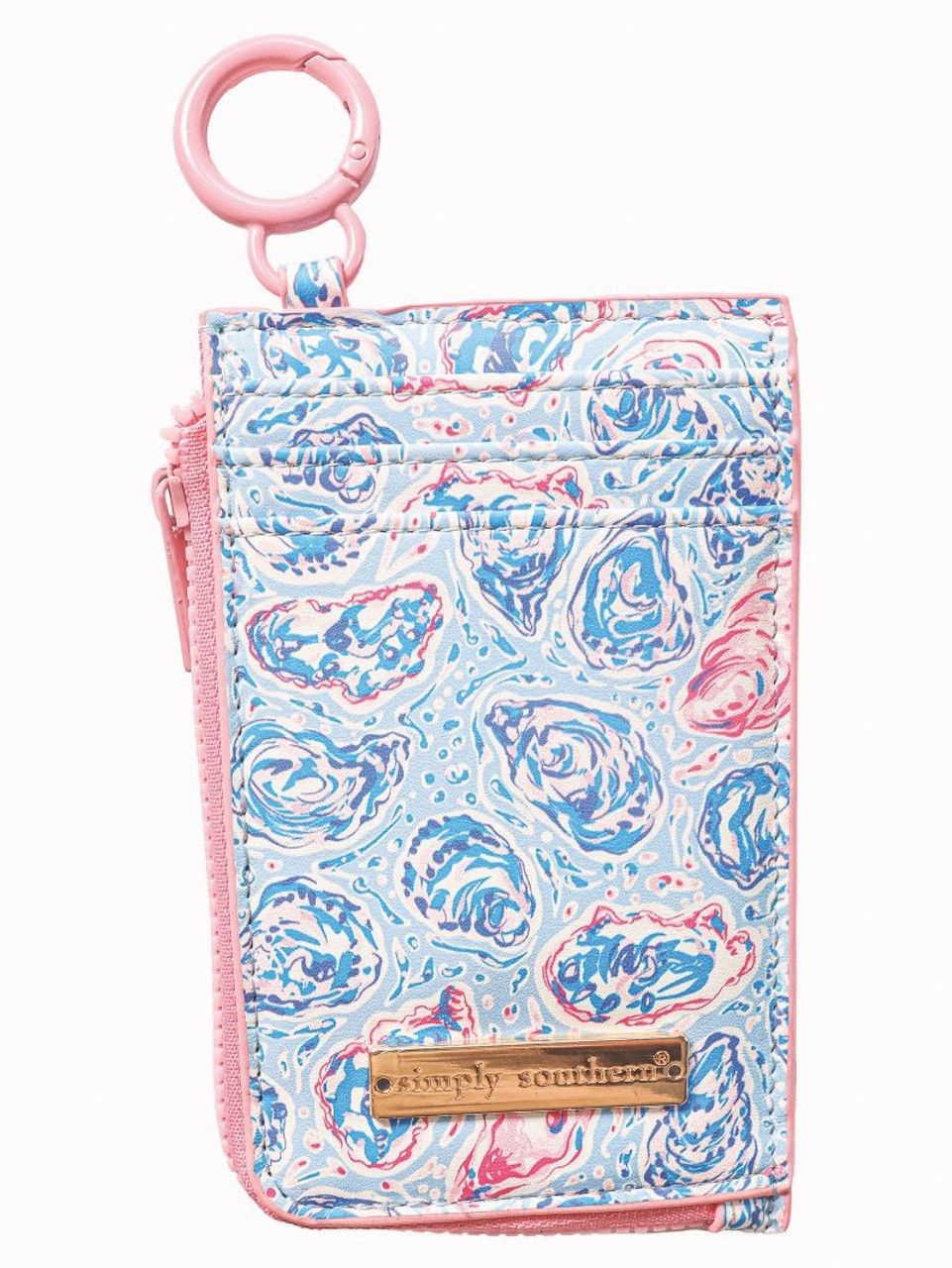 ID Coin Purse w/ Key Ring, Color: Oyster