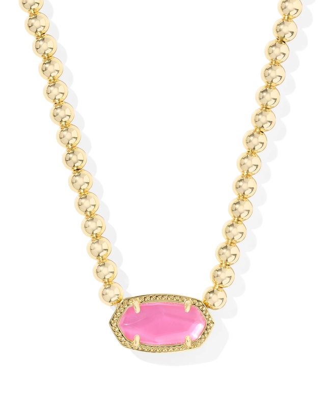 Elisa Beaded Necklace Azalea Illusion Gold
