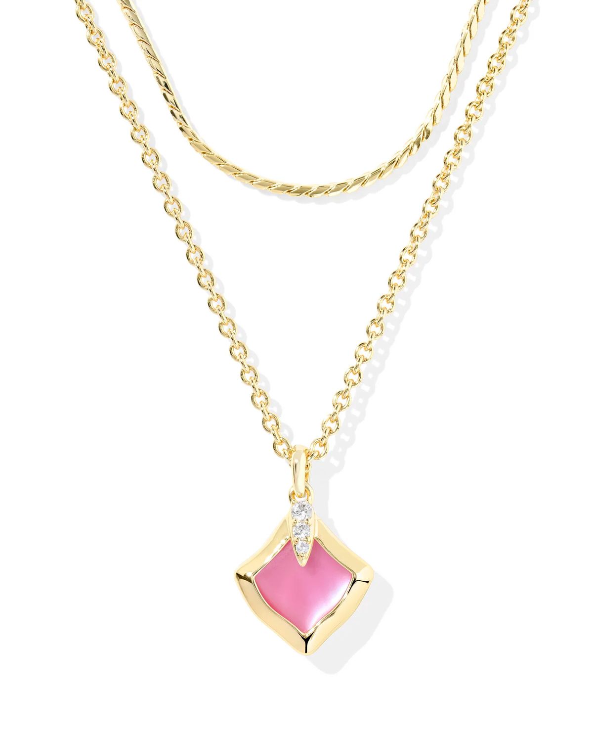 Joelle Multistrand Necklace Gold Azalea Illusion