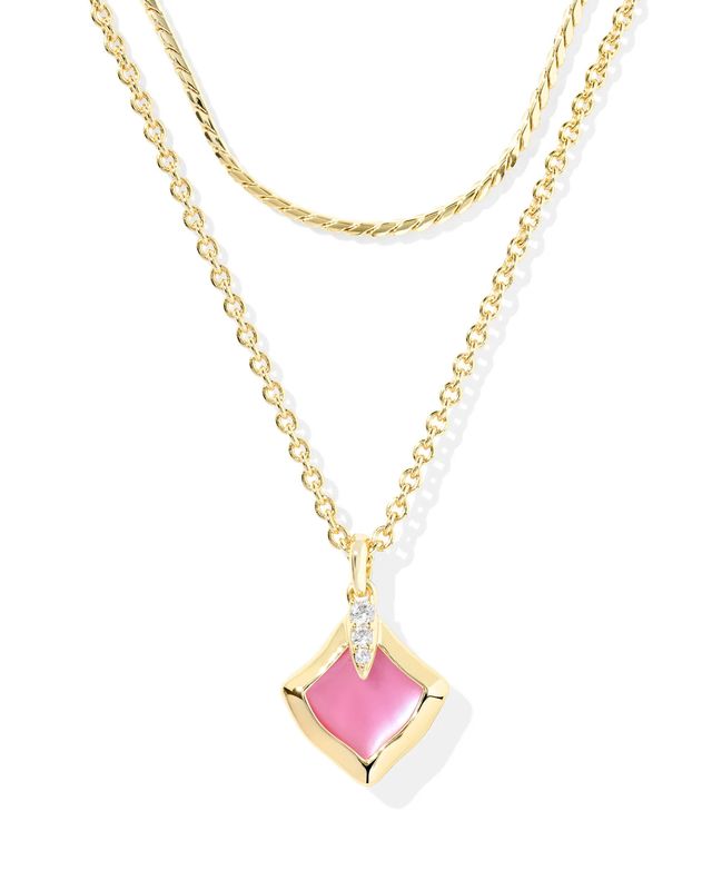Joelle Multistrand Necklace Gold Azalea Illusion