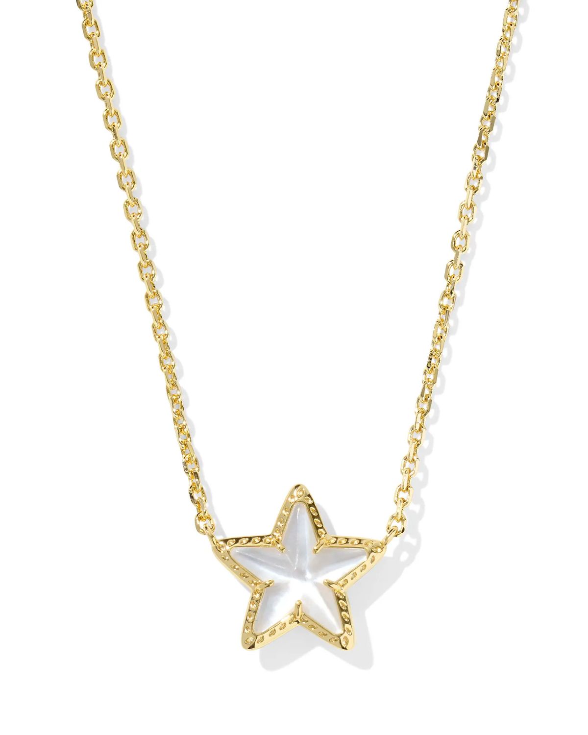 Cassidy Short Pendant Necklace Gold Ivory MOP