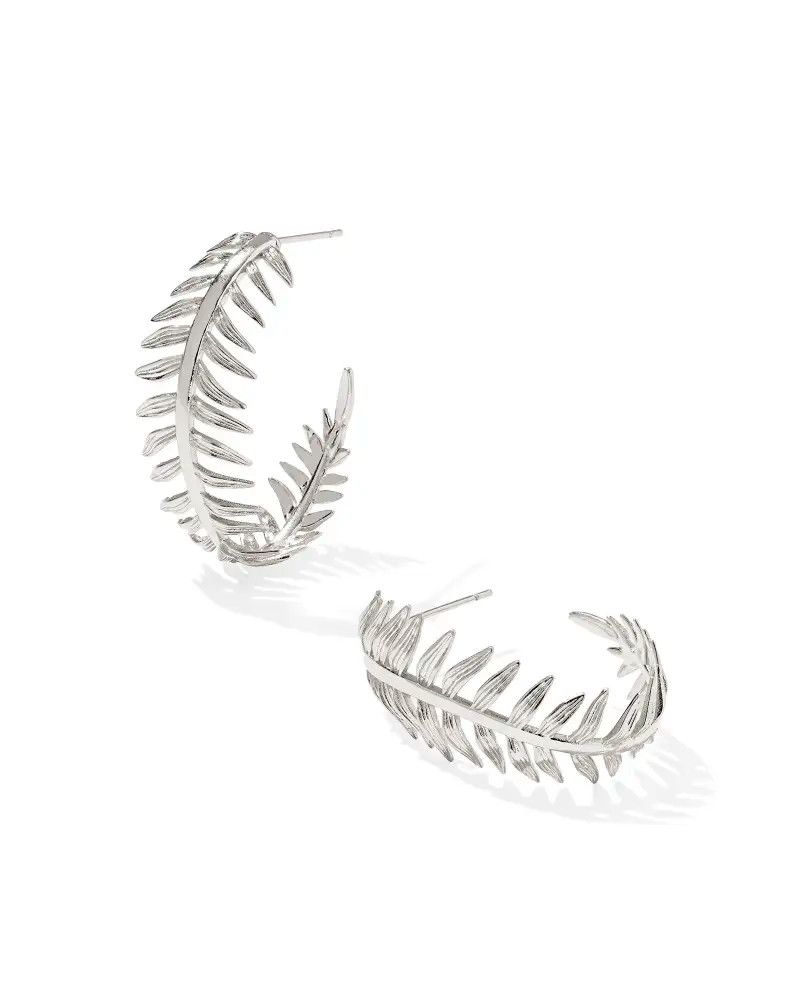 Kayla Hoop Earring Rhodium Metal