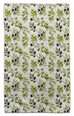 Green and Black Olives Eco-Friendly Towel