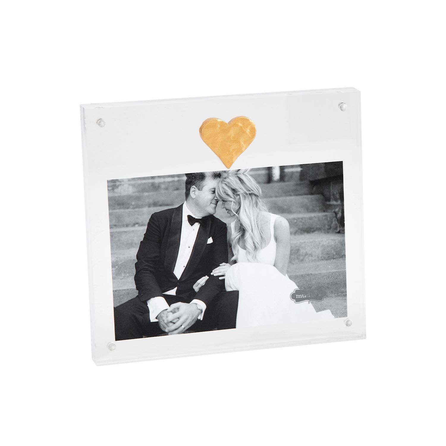 Acrylic Frame w/Gold Heart