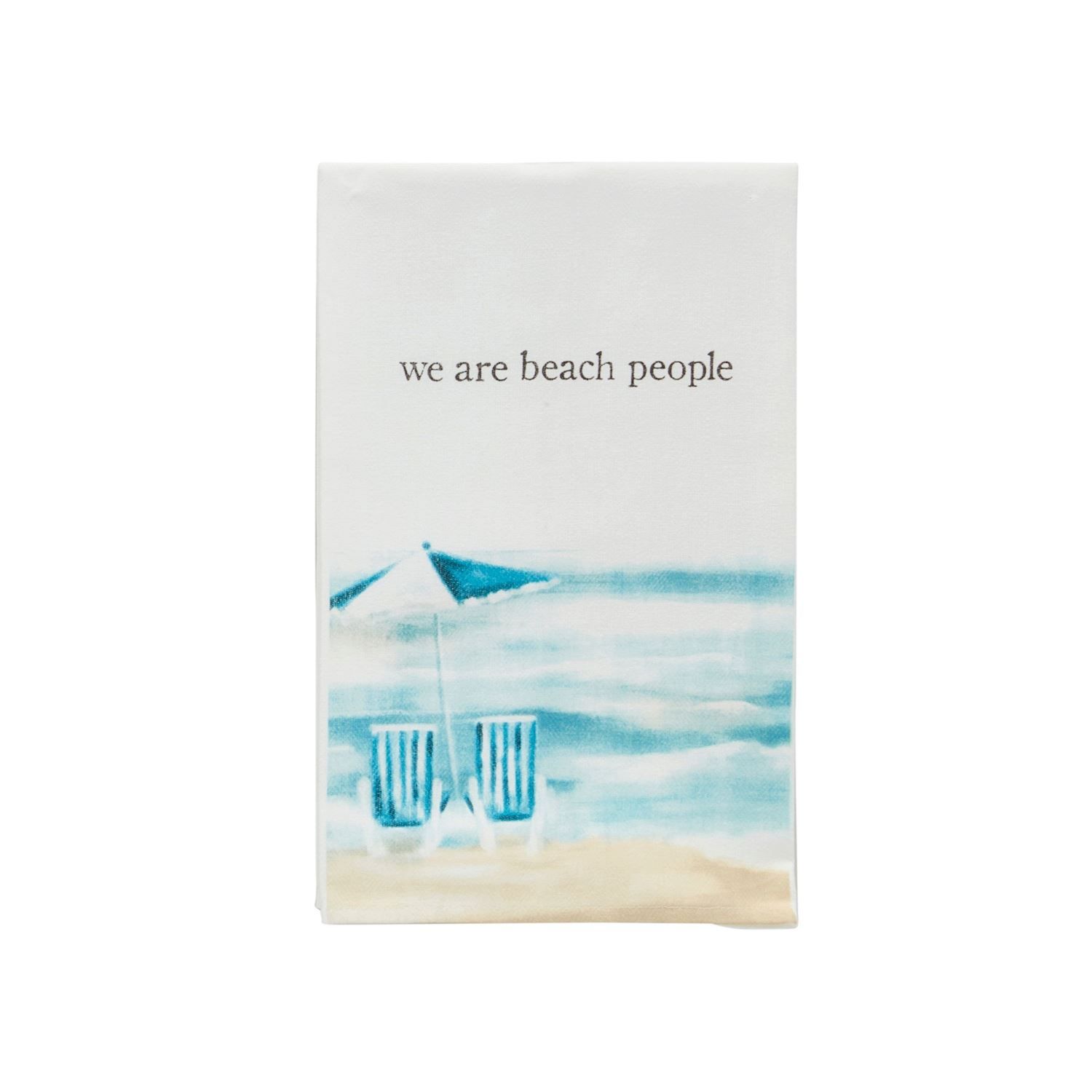 Beach People Sea Watercolor Tea Towel