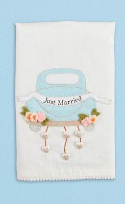 Just Married Wedding Tea Towel
