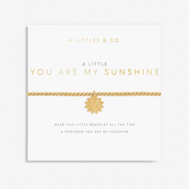 A Littles &#39;You Are My Sunshine&#39; Bracelet Gold