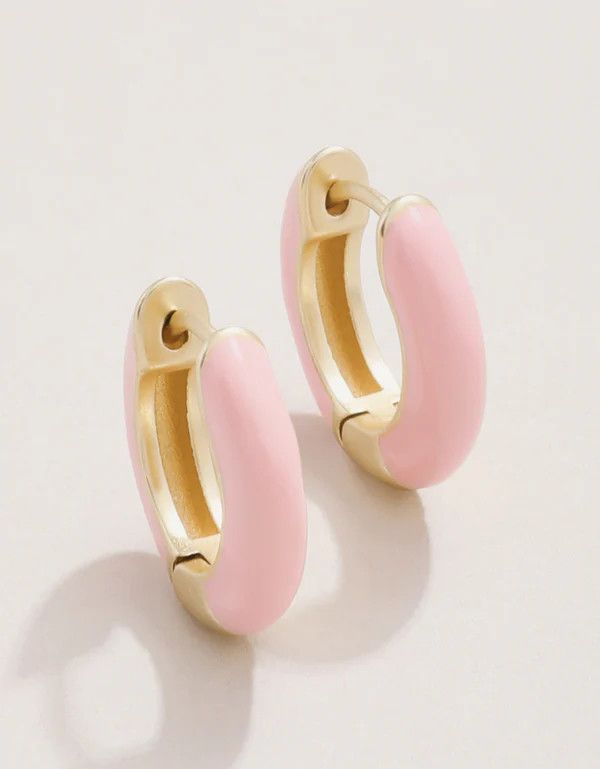 Clara Hoop Earrings Blush 15 mm