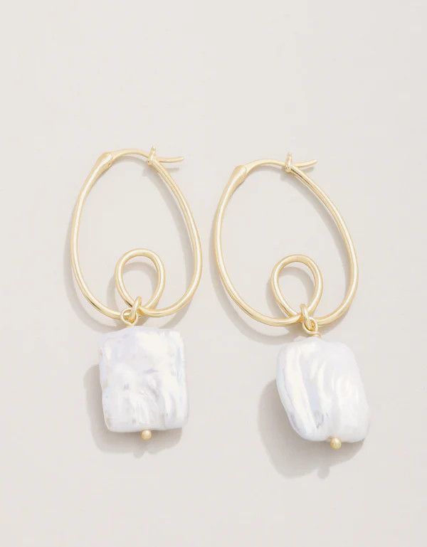 Loopy Loop Earrings Pearl