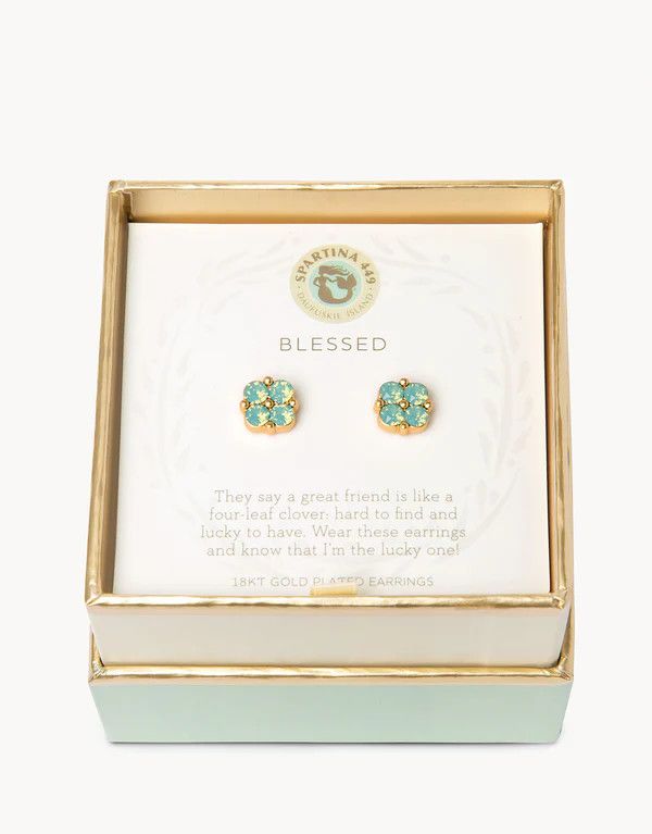 Sea La Vie Blessed/Seafoam Clover Gold