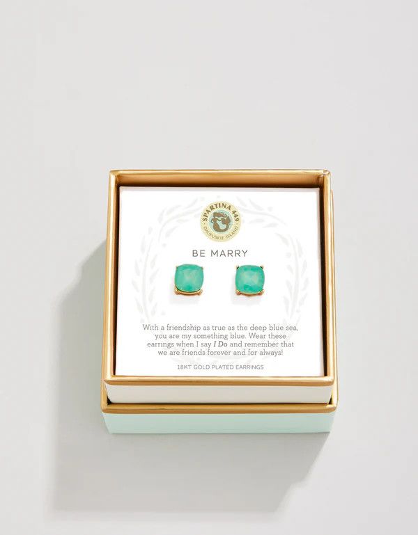 Sea La Vie Stud Earrings Be Marry/Something Blue Gold
