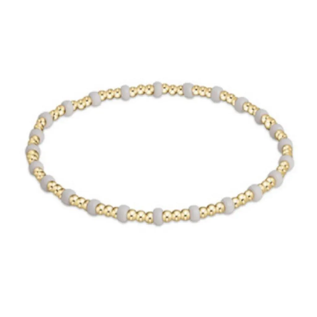 Gameday Hope Gold Sincerity Bracelet- White