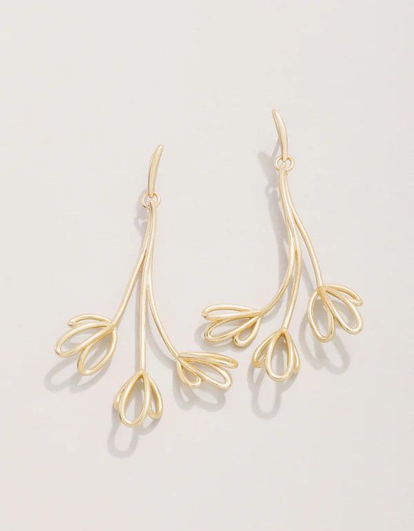 Spring Tulip Earrings Gold