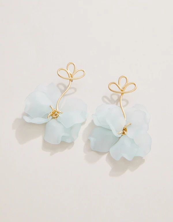 Corolla Stem Earrings Blue