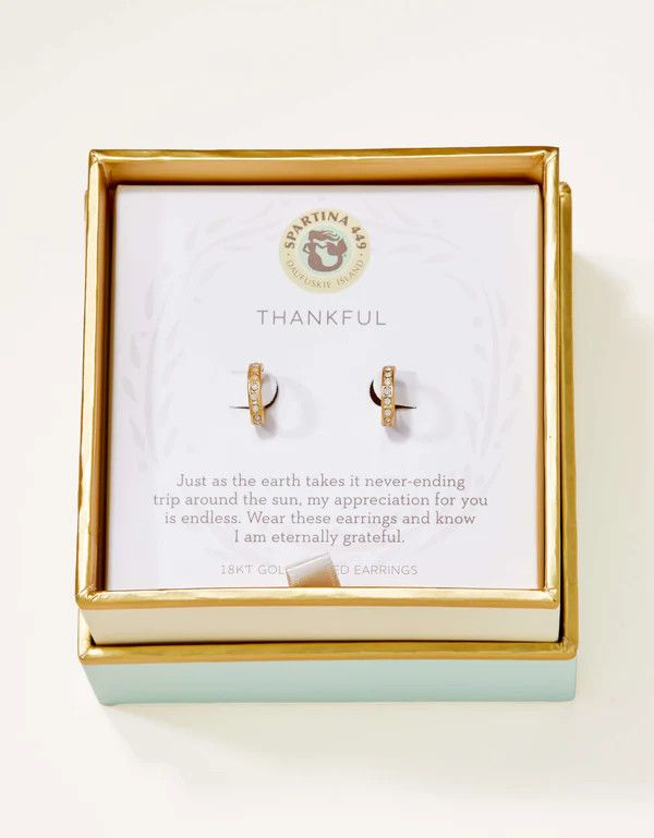 SLV Hoop Earrings Thankful/Ring Gold