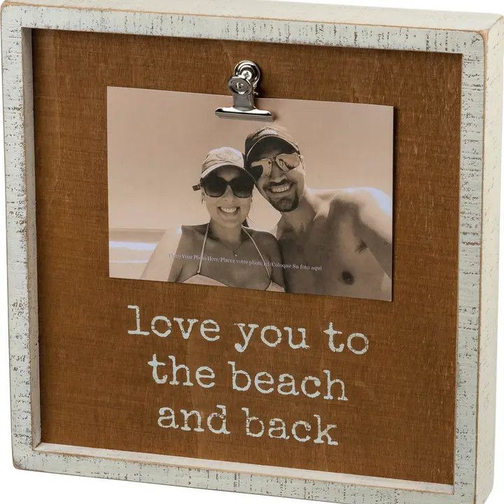Love You to The Beach and Back Inset Box Picture Holder