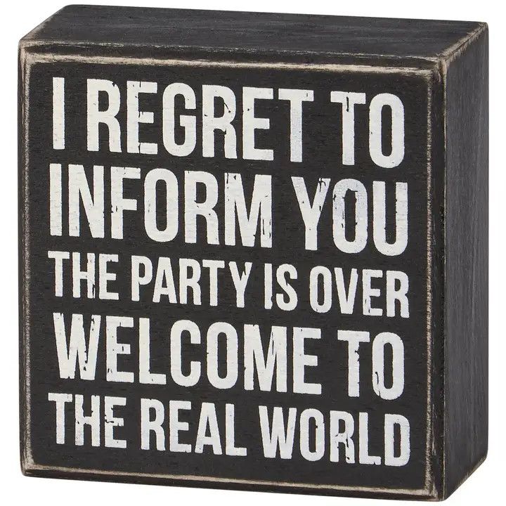The Real World Box Sign