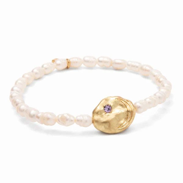 Pearl Affirmation Bracelet Luck Silver