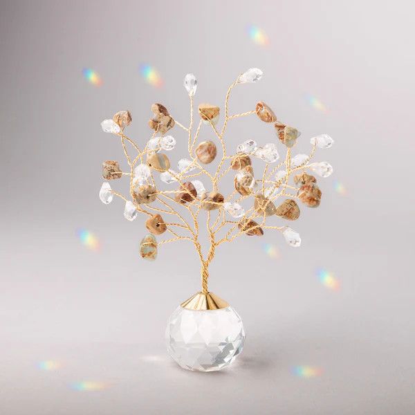 Suncatcher Tree of Life Aqua Terra/Peace/Gold