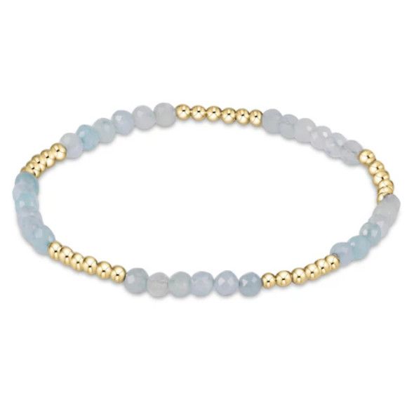 Blissful Pattern 2.5mm Bead Bracelet Aquamarine
