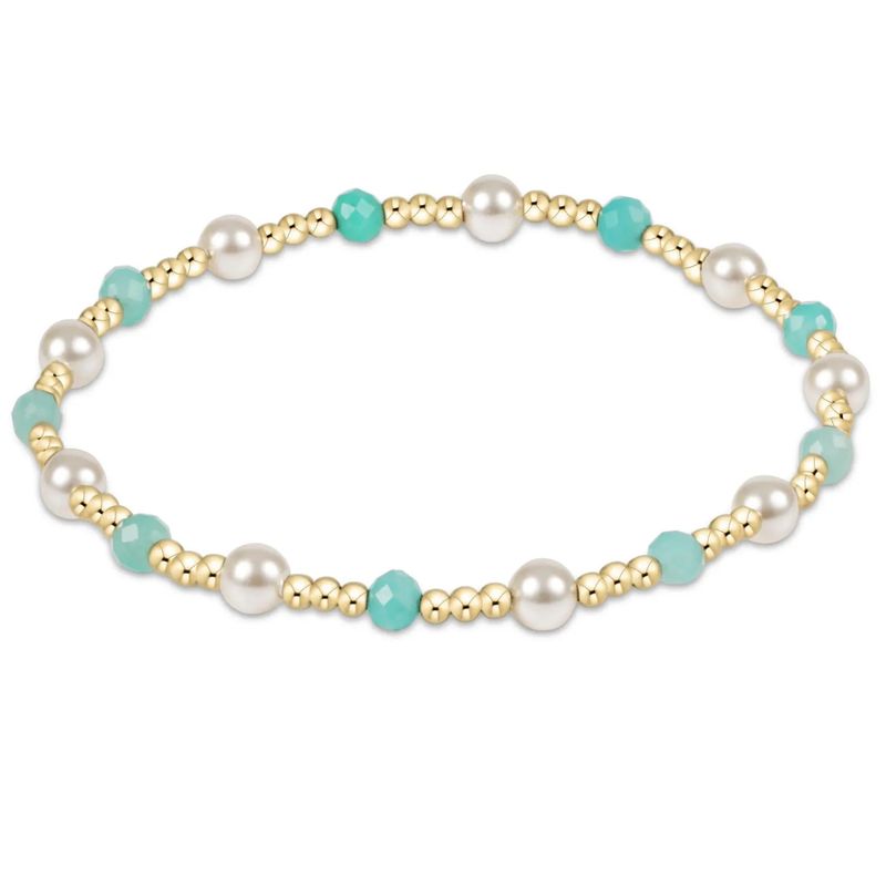 Pearl Sincerity Pattern 4mm Bead Bracelet Amazonite