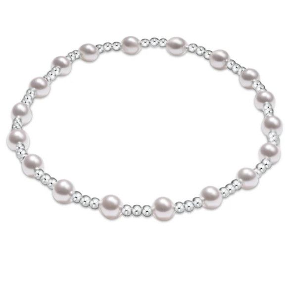 Classic Sincerity Pattern 5mm Bead Bracelet Sterling