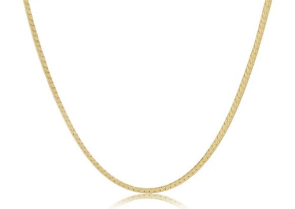 17&quot; Choker Herringbone Chain Gold