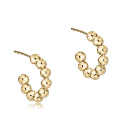 Simplicity Round Gold 1.5 in Post Hoop Earring 4mm Gold