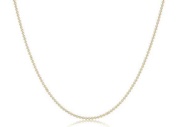 17&quot; Choker Classic Beaded Chain Gold