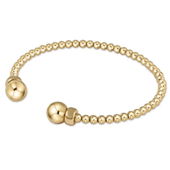Classic Gold 3mm Bead Cuff Gold