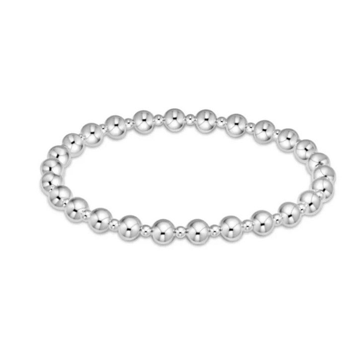 Classic Grateful Pattern 6mm Bead Bracelet Sterling