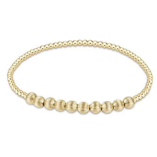 Dignity Beaded Bliss 2mm Bead Bracelet- 4mm Gold