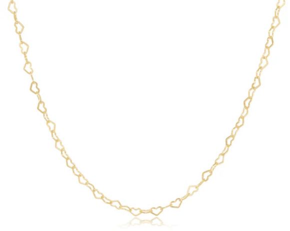17&quot; Choker Love Chain Gold